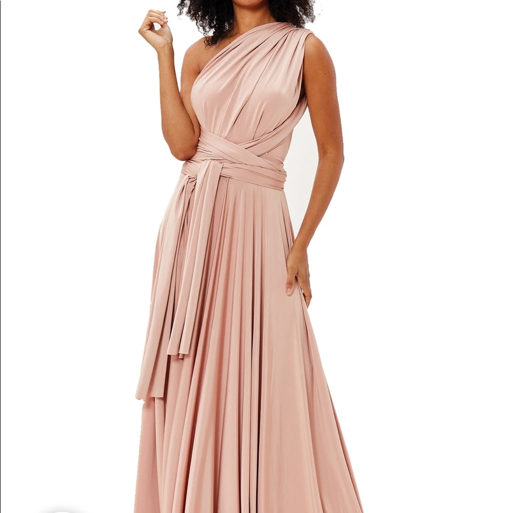 Two Birds gown (bridesmaid dress) size A in rosewood. Worn once in a wedding.